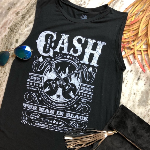 Zion Rootswear Tops - Zion Johnny Cash Sleeveless Band T-Shirt Size XS